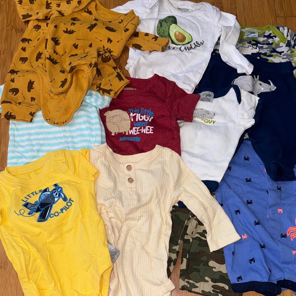 Assorted Baby Onesies and Outfits Bundle 3m